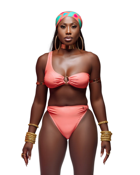 One Shoulder Two Piece Swimsuit 