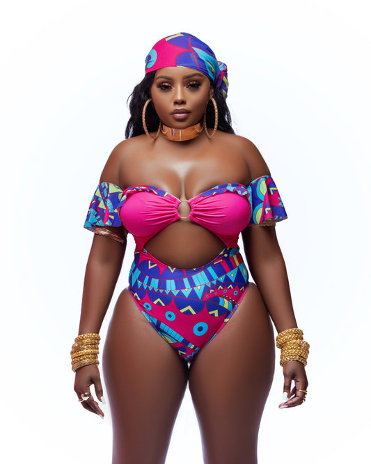 Ruffle Two Piece Swimsuit 